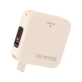 พาวเวอร์แบงค์ TECHPRO 15,000 mAh Built-In Cable 3-in-1 22.5W UP1501 (CCC) Cream
