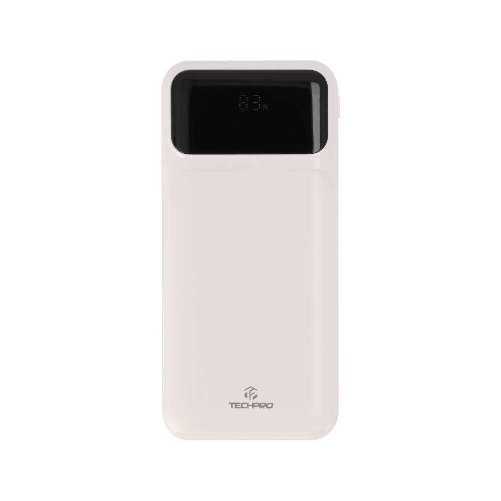 พาวเวอร์แบงค์ TECHPRO 20,000 mAh Built in Cable 22.5W C20 (CCC) White