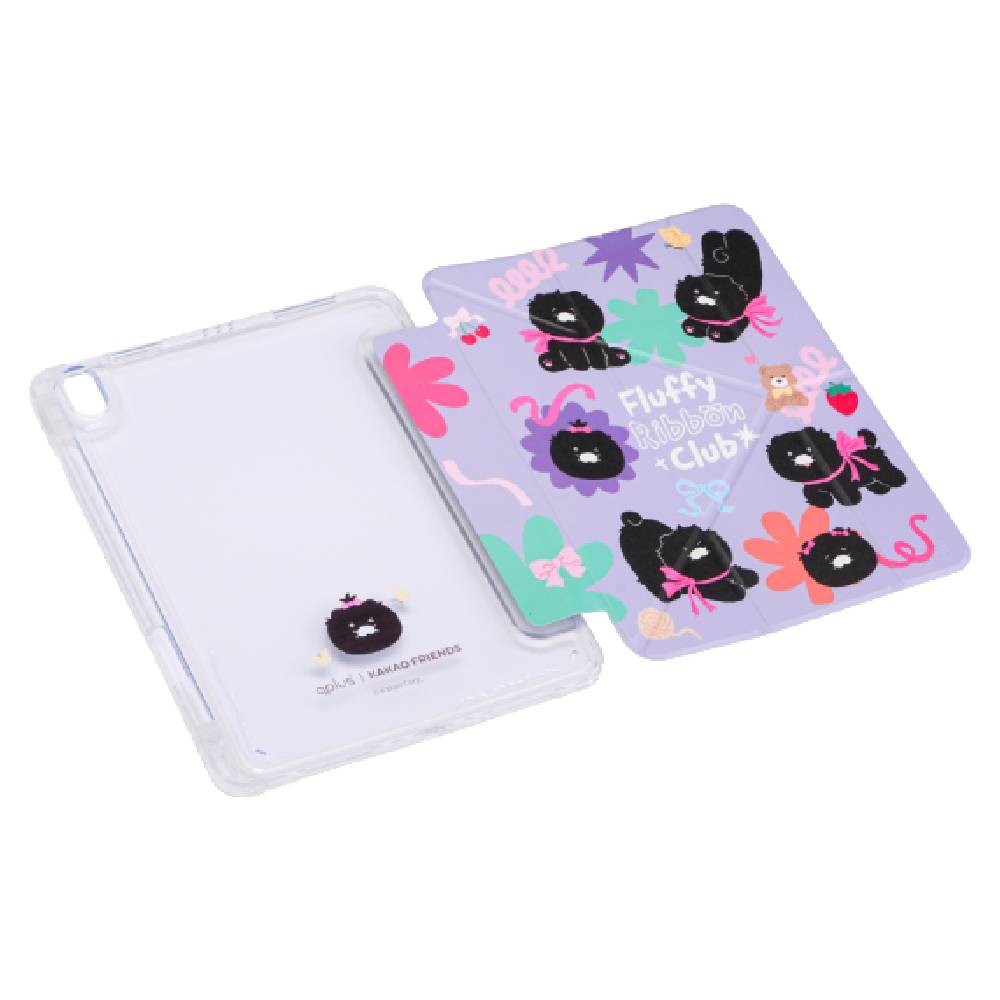 QPLUS x KAKAO Friends เคส iPad 10.2 7th/8th/9th Gen (2021) Y Model Fluffy Ribbon Club Purple