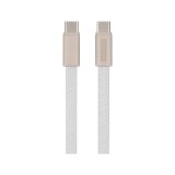 สายชาร์จ Blue Box USB-C to USB-C Cable 60W 1M. Mag Flat White (BB-C11)