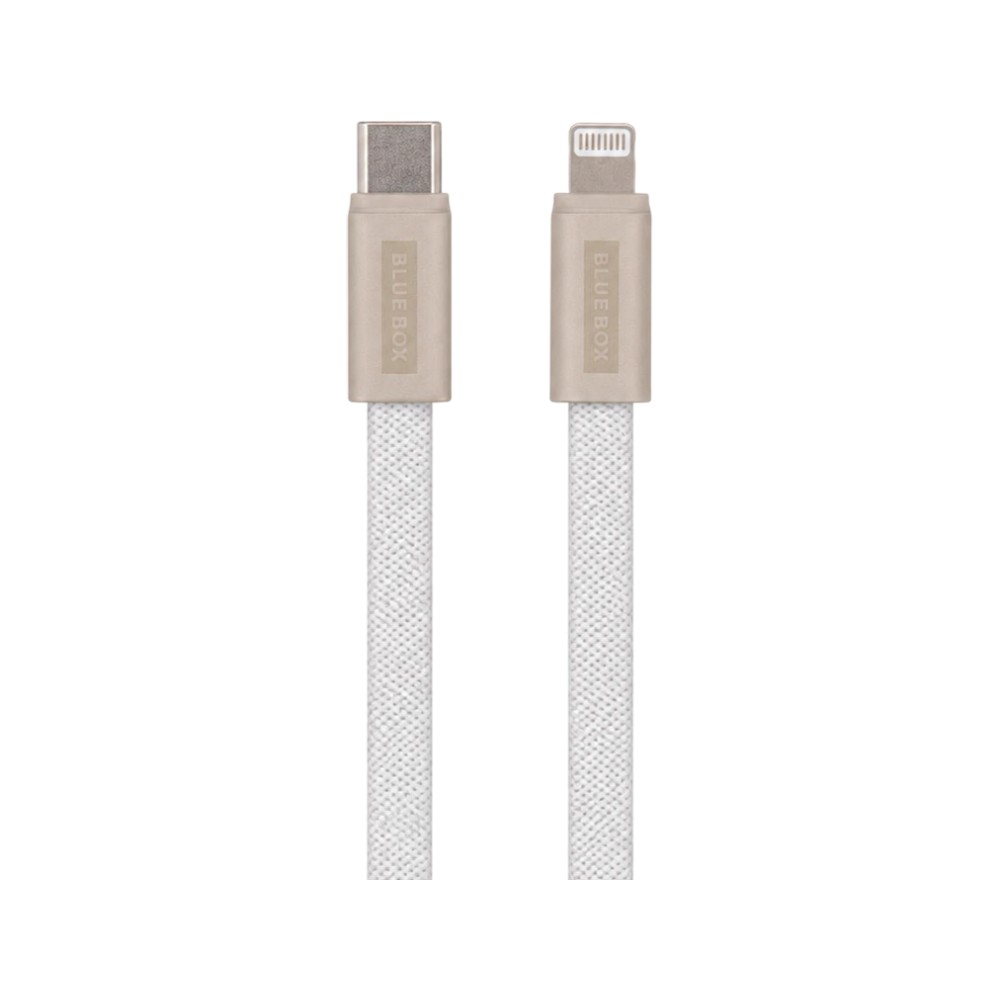 สายชาร์จ Blue Box USB-C to Lightning Cable 27W 1M. Mag Flat White (BB-C11)