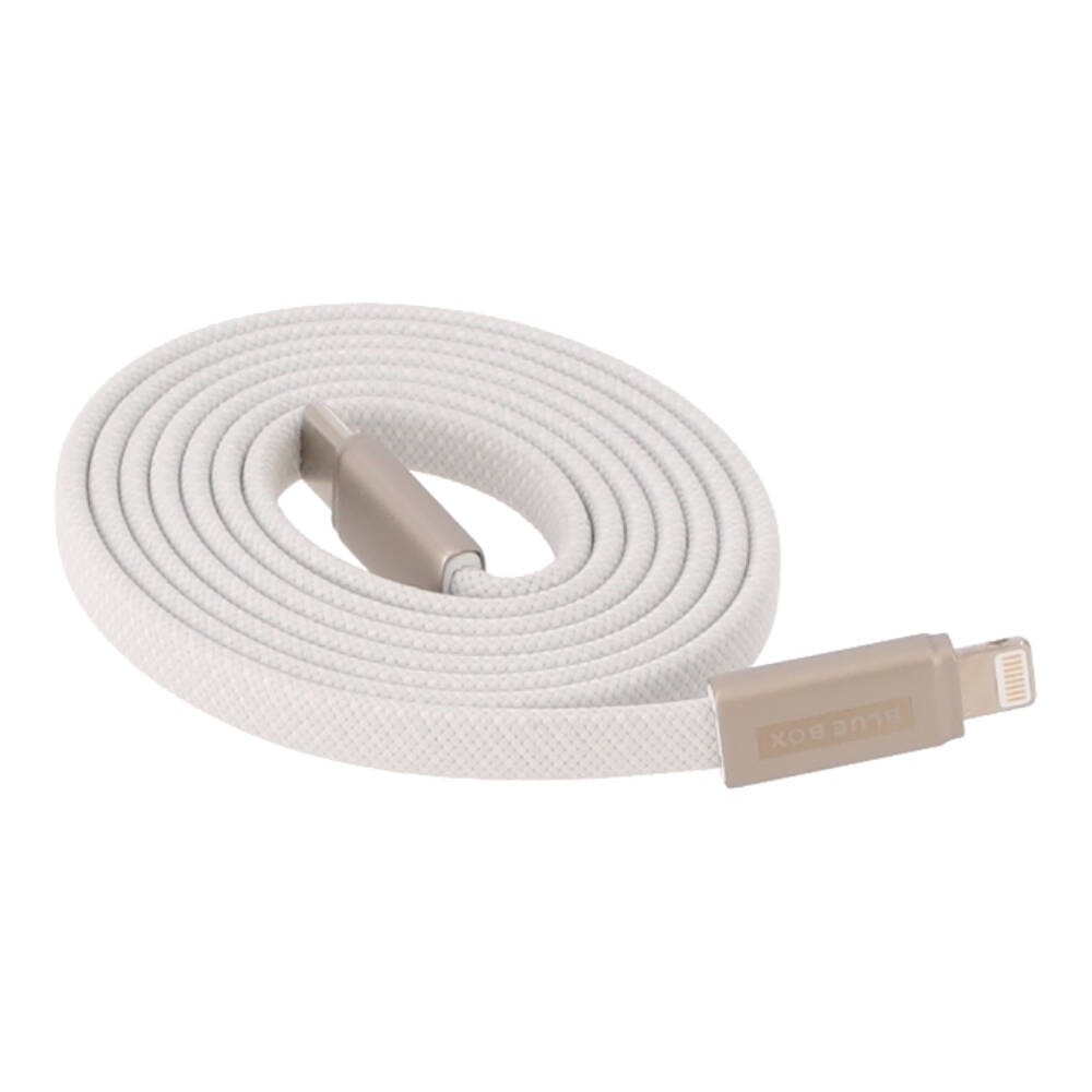 สายชาร์จ Blue Box USB-C to Lightning Cable 27W 1M. Mag Flat White (BB-C11)
