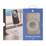 สายชาร์จ Blue Box USB-C to Lightning Cable 27W 1M. Mag Flat White (BB-C11)