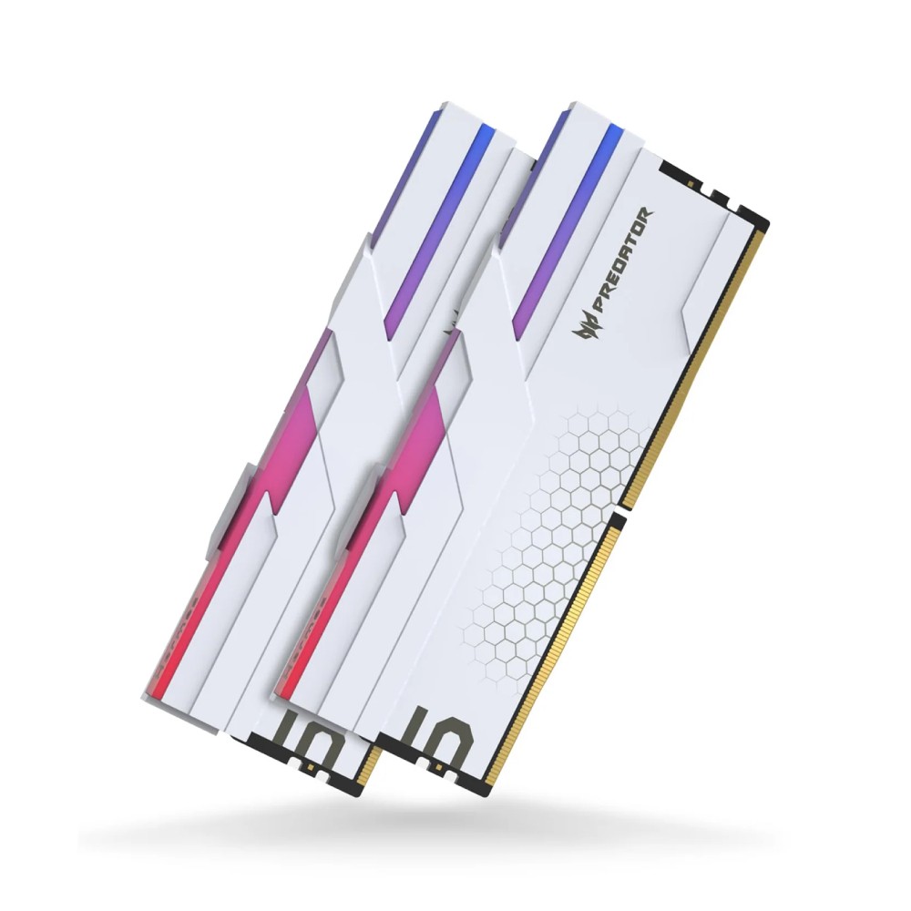 แรมพีซี ACER Predator Hermes DDR5 32GB/6800MHz (16GB x 2) CL32 RGB - White