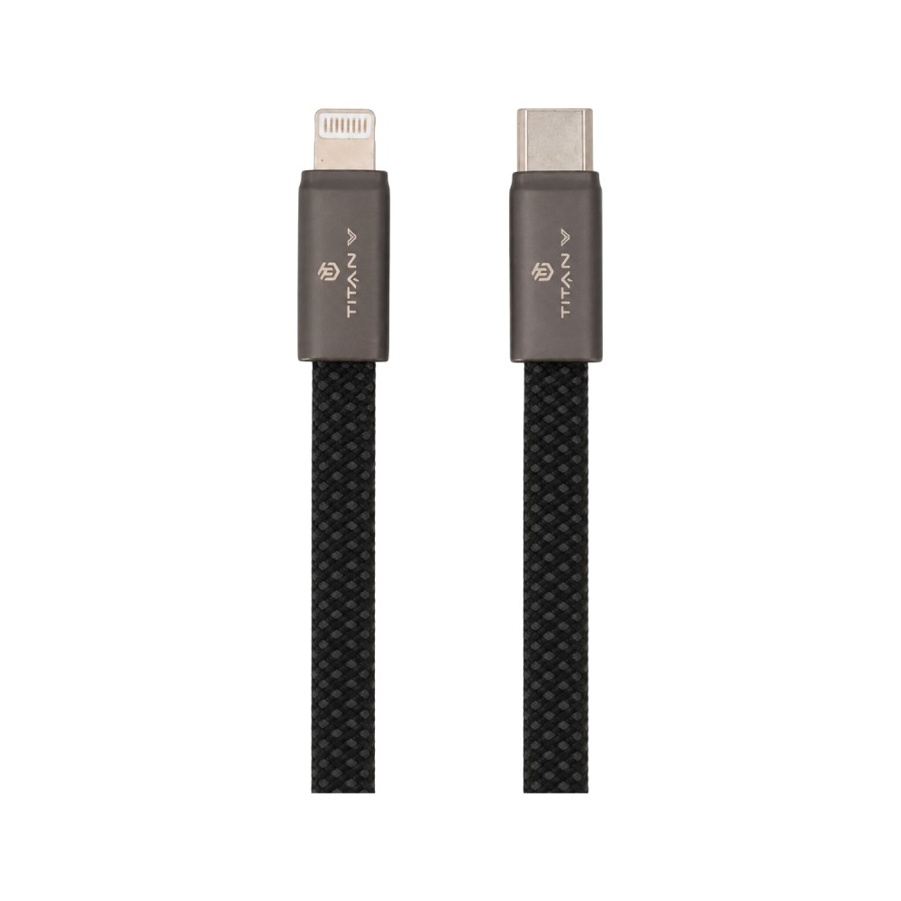 สายชาร์จ TITANV USB-C to Lightning MagCord II 27W Super Fast Charge 1M. Knitting Black