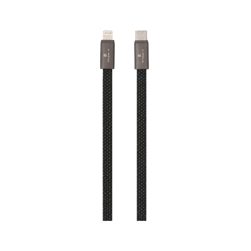 สายชาร์จ TITANV USB-C to Lightning MagCord II 27W Super Fast Charge 1M. Knitting Black