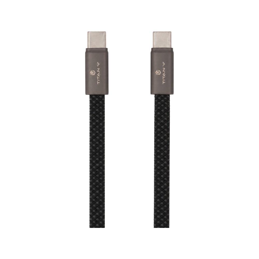 สายชาร์จ TITANV USB-C to USB-C MagCord II 60W Super Fast Charge 1M. Knitting Black