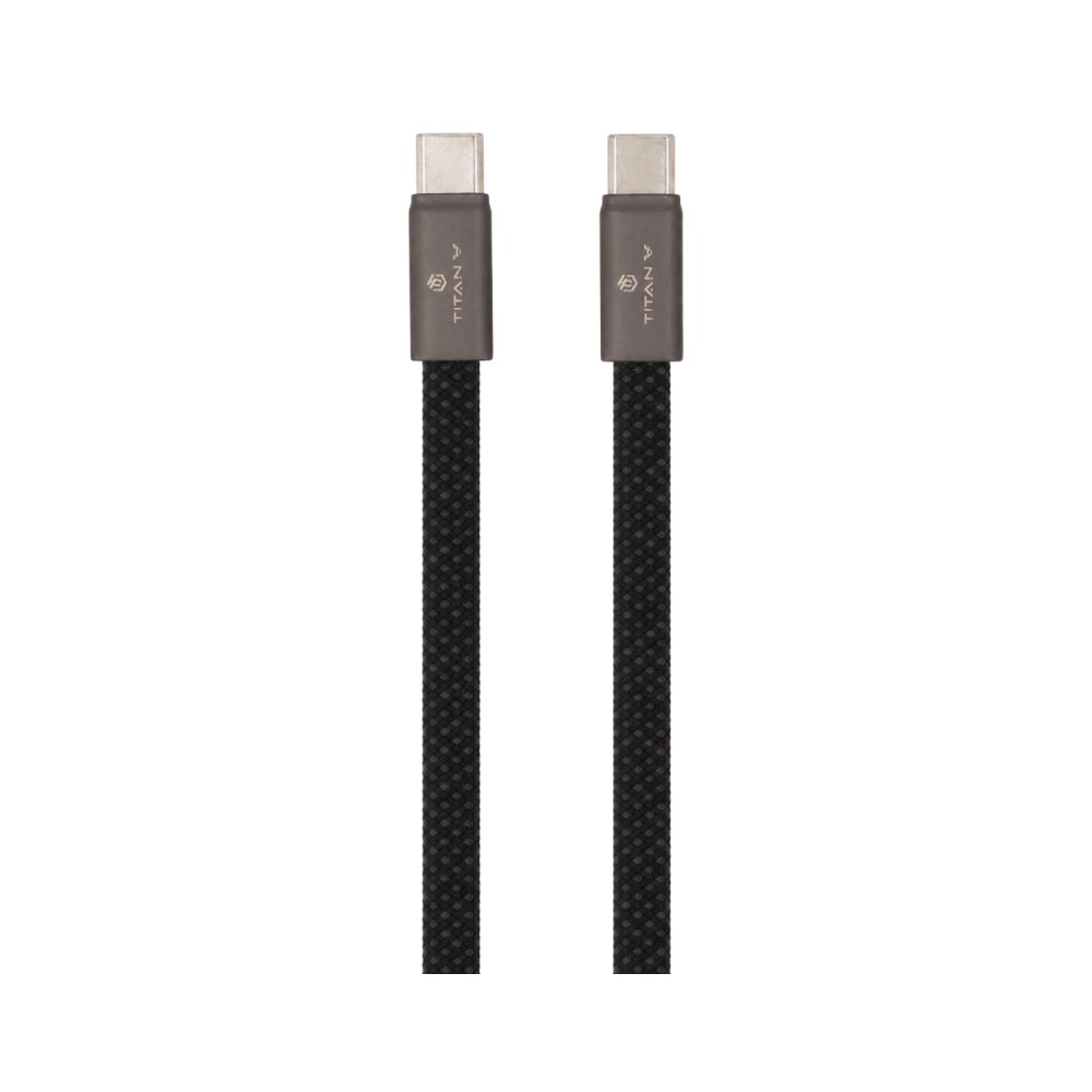 สายชาร์จ TITANV USB-C to USB-C MagCord II 60W Super Fast Charge 1M. Knitting Black