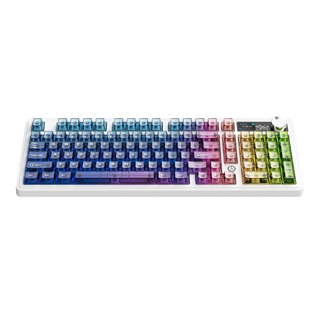คีย์บอร์ดเกมมิ่ง Ajazz AK980 V2 Pro Glass Soda Lychee Switch