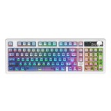 คีย์บอร์ดเกมมิ่ง Ajazz AK980 V2 Pro Glass Soda Lychee Switch
