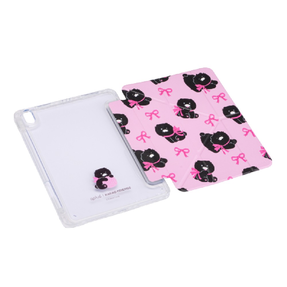 QPLUS x KAKAO Friends เคส iPad Gen 10th/11th 2025 Y Model Fluffy Ribbon Club Pink