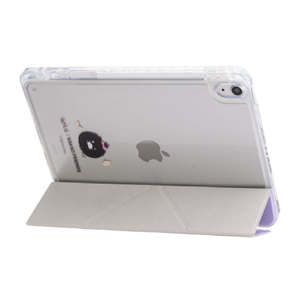 QPLUS x KAKAO Friends เคส iPad Air4/5/6/7/8 11 2026 (M2/M3/M4) Y Model Fluffy Ribbon Club Purple