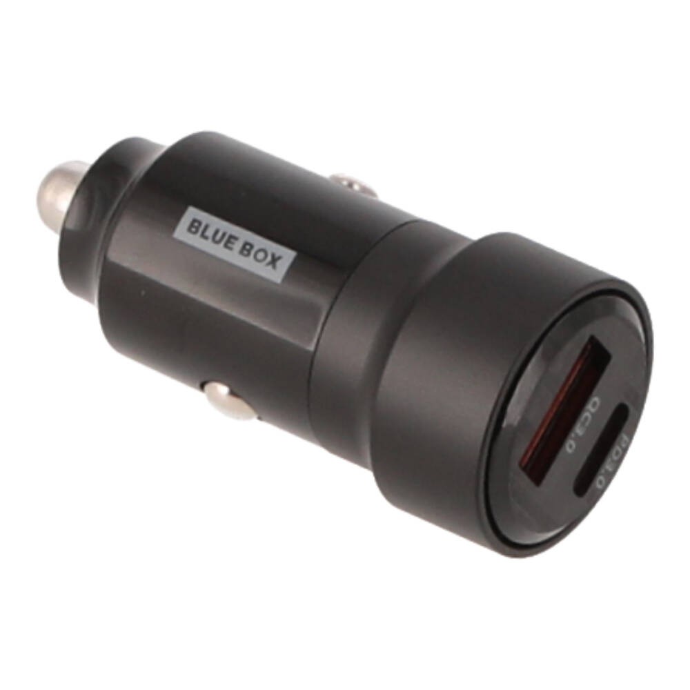 ที่ชาร์จแบตในรถ Blue Box Car Charger 1 USB-A / 1 USB-C (75W) Black (BB-CC05)