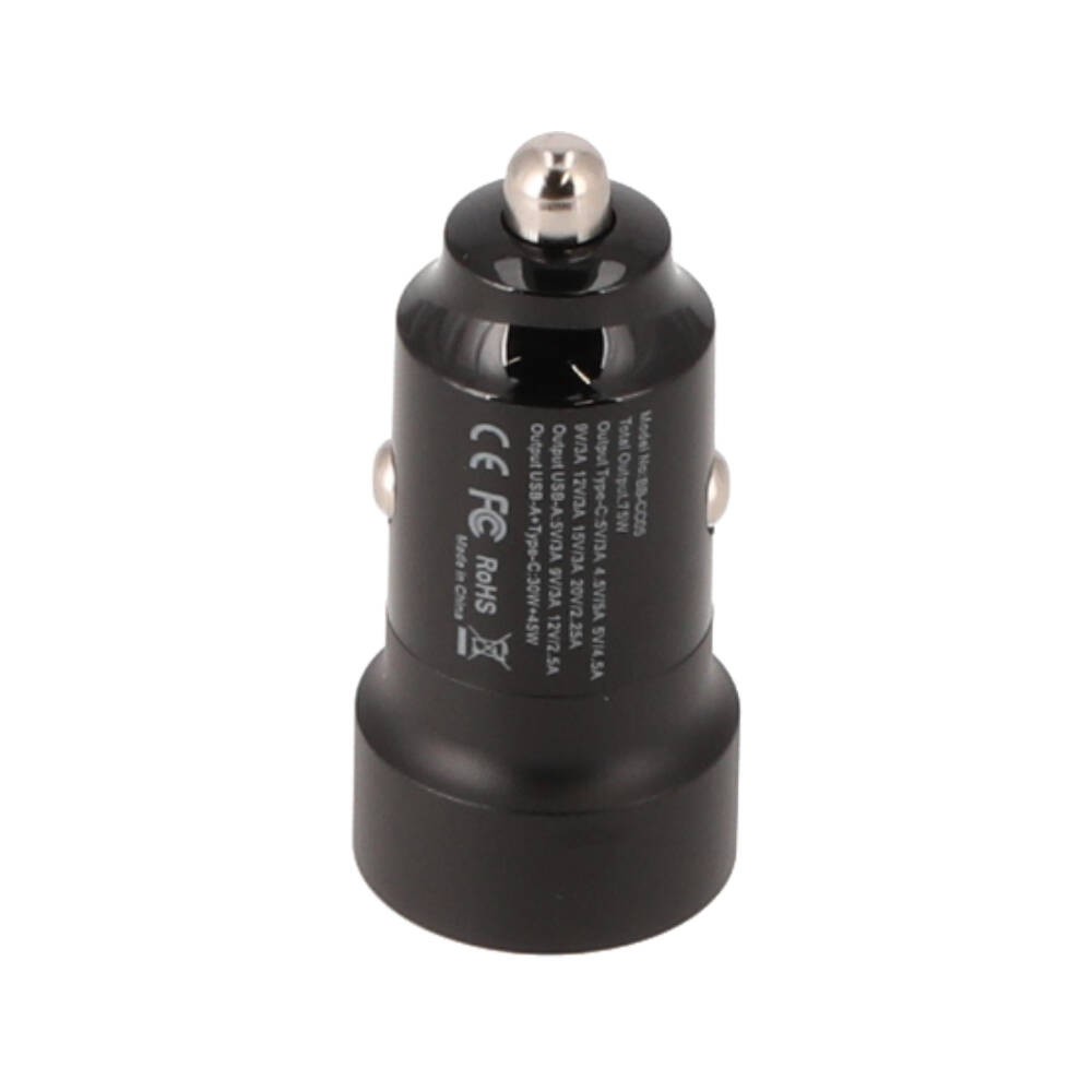 ที่ชาร์จแบตในรถ Blue Box Car Charger 1 USB-A / 1 USB-C (75W) Black (BB-CC05)