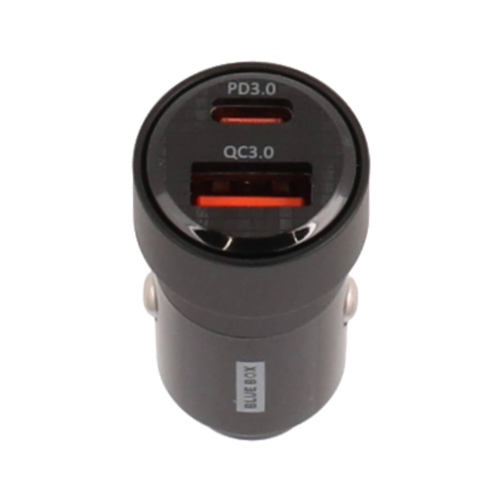 ที่ชาร์จแบตในรถ Blue Box Car Charger 1 USB-A / 1 USB-C (75W) Black (BB-CC05)
