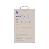 ที่ชาร์จแบตในรถ Blue Box Car Charger 1 USB-A / 1 USB-C (75W) Black (BB-CC05)