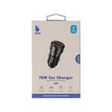 ที่ชาร์จแบตในรถ Blue Box Car Charger 1 USB-A / 1 USB-C (75W) Black (BB-CC05)