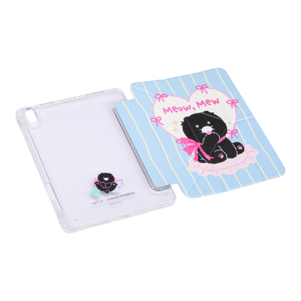 QPLUS x KAKAO Friends เคส iPad Air4/5/6/7/8 11 2026 (M2/M3/M4) Y Model Fluffy Ribbon Club Blue