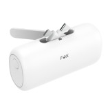 พาวเวอร์แบงค์ FOX 5,000 mAh Pocket Power 1xType-C with Type-C & Lightning Ports B5K01 (CCC) White