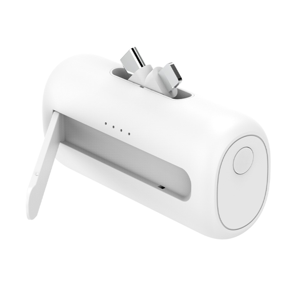 พาวเวอร์แบงค์ FOX 5,000 mAh Pocket Power 1xType-C with Type-C & Lightning Ports B5K01 (CCC) White