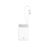 พาวเวอร์แบงค์ FOX 10,000 mAh 22.5.W 1xType-C LED Display 2-in-1 Cable UP1007 (CCC) White