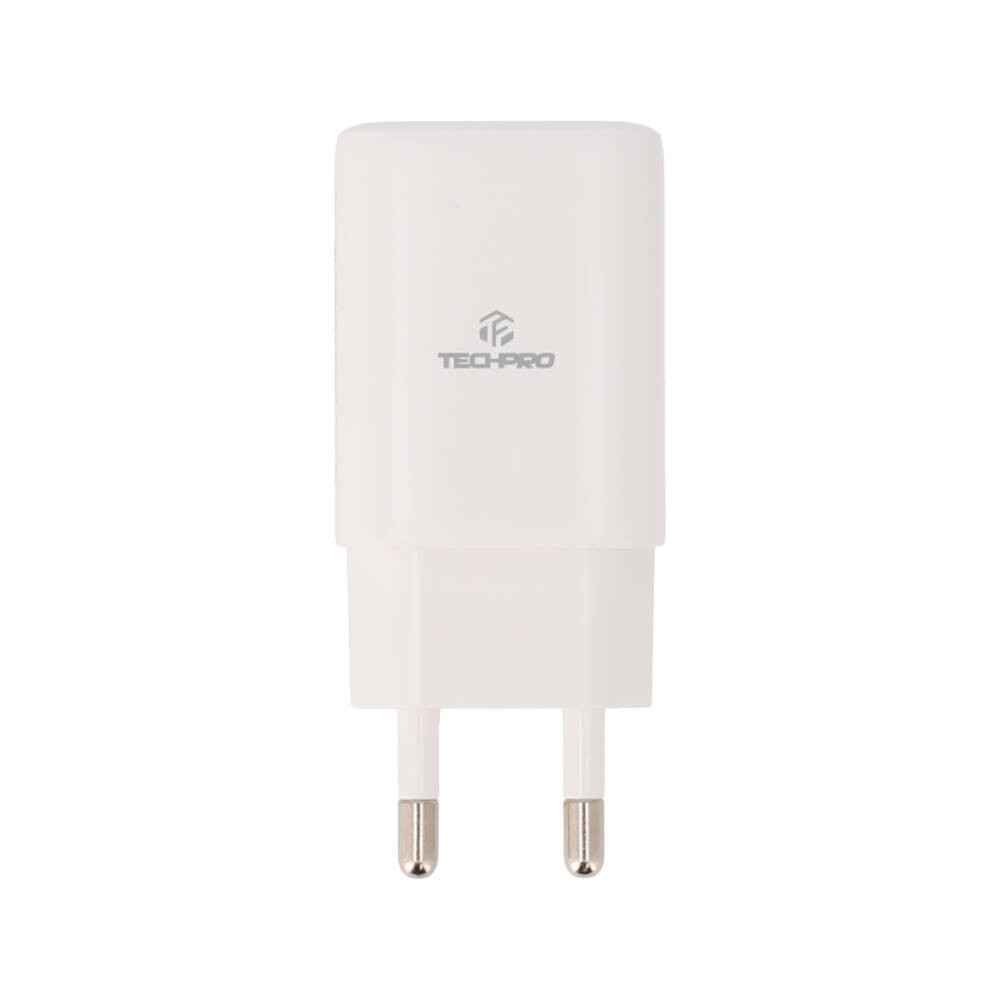 อะแดปเตอร์ TECHPRO Wall USB Charger 1 USB-C (PD45W) + USB-C to USB-A AG-401 White