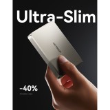 พาวเวอร์แบงค์ JOYROOM 10000mAh Ultra-Slim Metal Magnetic Wireless (JR-PBM08 Pro 20W) (CCC) Natural Titanium