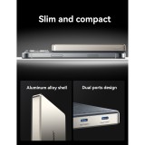 พาวเวอร์แบงค์ JOYROOM 10000mAh Ultra-Slim Metal Magnetic Wireless (JR-PBM08 Pro 20W) (CCC) Natural Titanium
