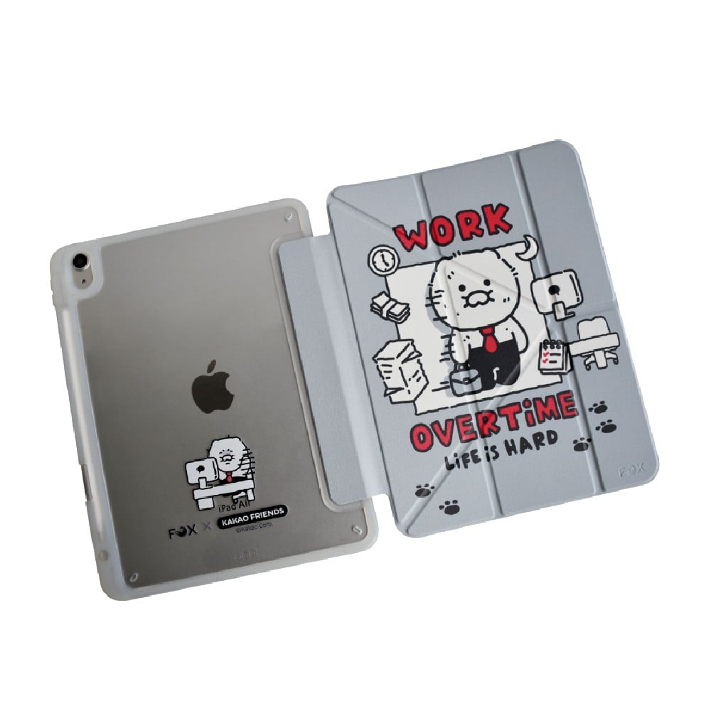 FOX x KAKAO Friends เคส iPad Air4/5/6/7/8 11 2026 Y Model life is Hard Gray