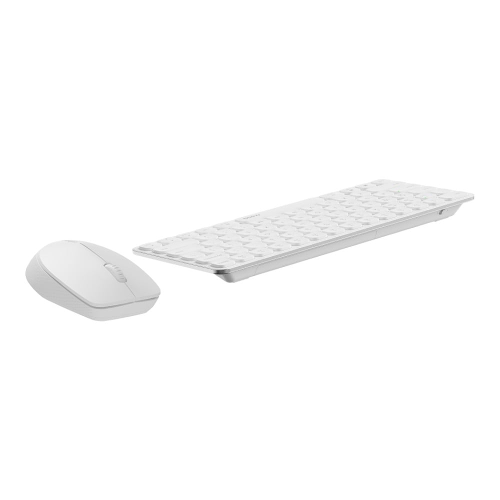 เมาส์และคีย์บอร์ด Rapoo Wireless Mouse + Keyboard 9010M Multi-mode White