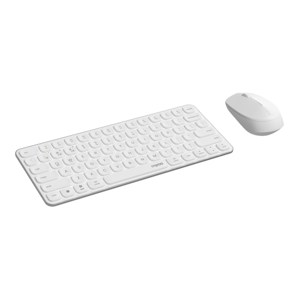 เมาส์และคีย์บอร์ด Rapoo Wireless Mouse + Keyboard 9010M Multi-mode White