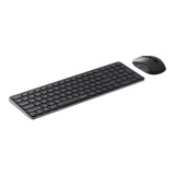 เมาส์และคีย์บอร์ด Rapoo Wireless Mouse + Keyboard 9350S Multi-mode Dark Gray