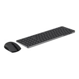 เมาส์และคีย์บอร์ด Rapoo Wireless Mouse + Keyboard 9350S Multi-mode Dark Gray