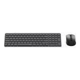 เมาส์และคีย์บอร์ด Rapoo Wireless Mouse + Keyboard 9350S Multi-mode Dark Gray