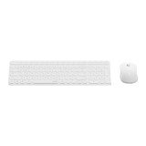 เมาส์และคีย์บอร์ด Rapoo Wireless Mouse + Keyboard 9350S Multi-mode White