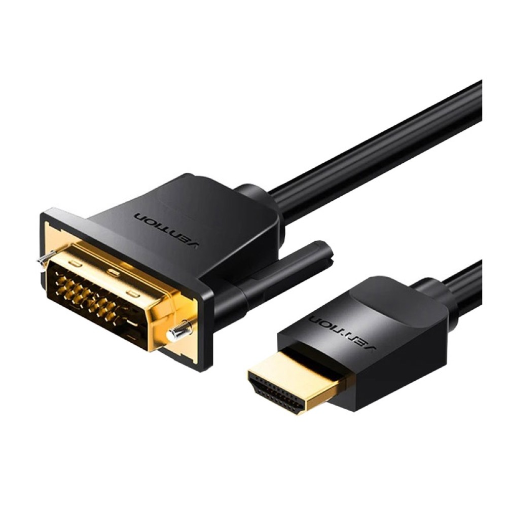 สายเชื่อมต่อ Vention HDMI Male to DVI 24+1 Male 1.5m