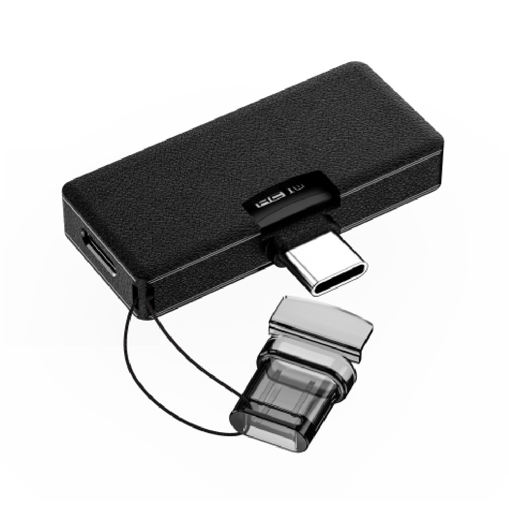 การ์ดรีดเดอร์ FOX Mini PD Card Reader 3-in-1 (G-TP222) Black