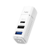 FOX PocketHub USB-A 3-Port Hub 10Gbps (G-H719) White