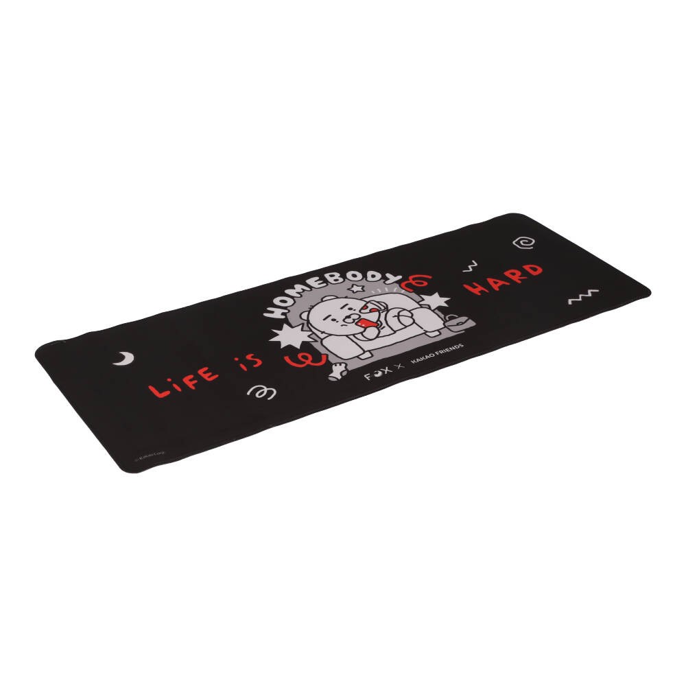 FOX x KAKAO แผ่นรองเมาส์ Desk Mat Life is Hard Black
