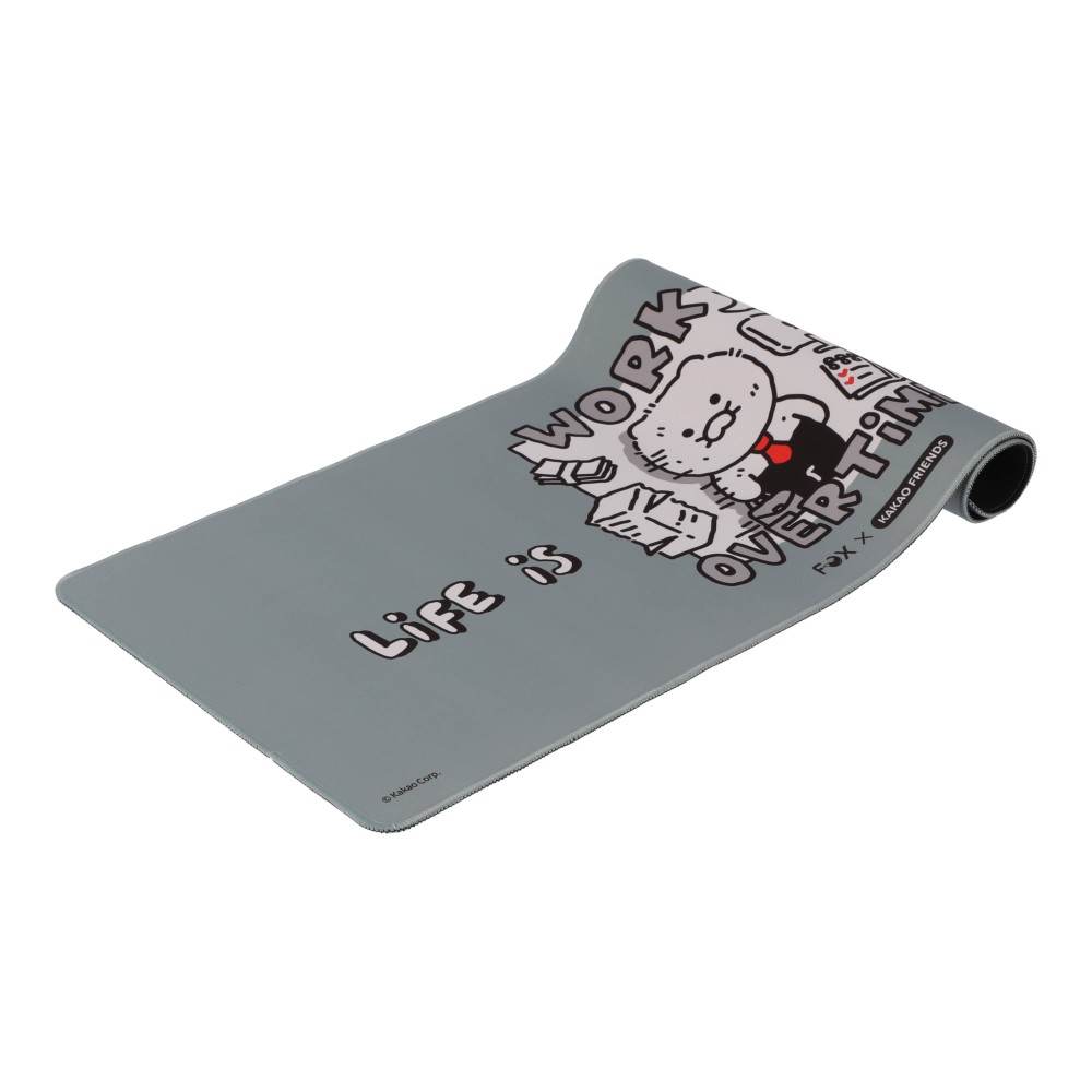 FOX x KAKAO แผ่นรองเมาส์ Desk Mat Life is Hard Gray