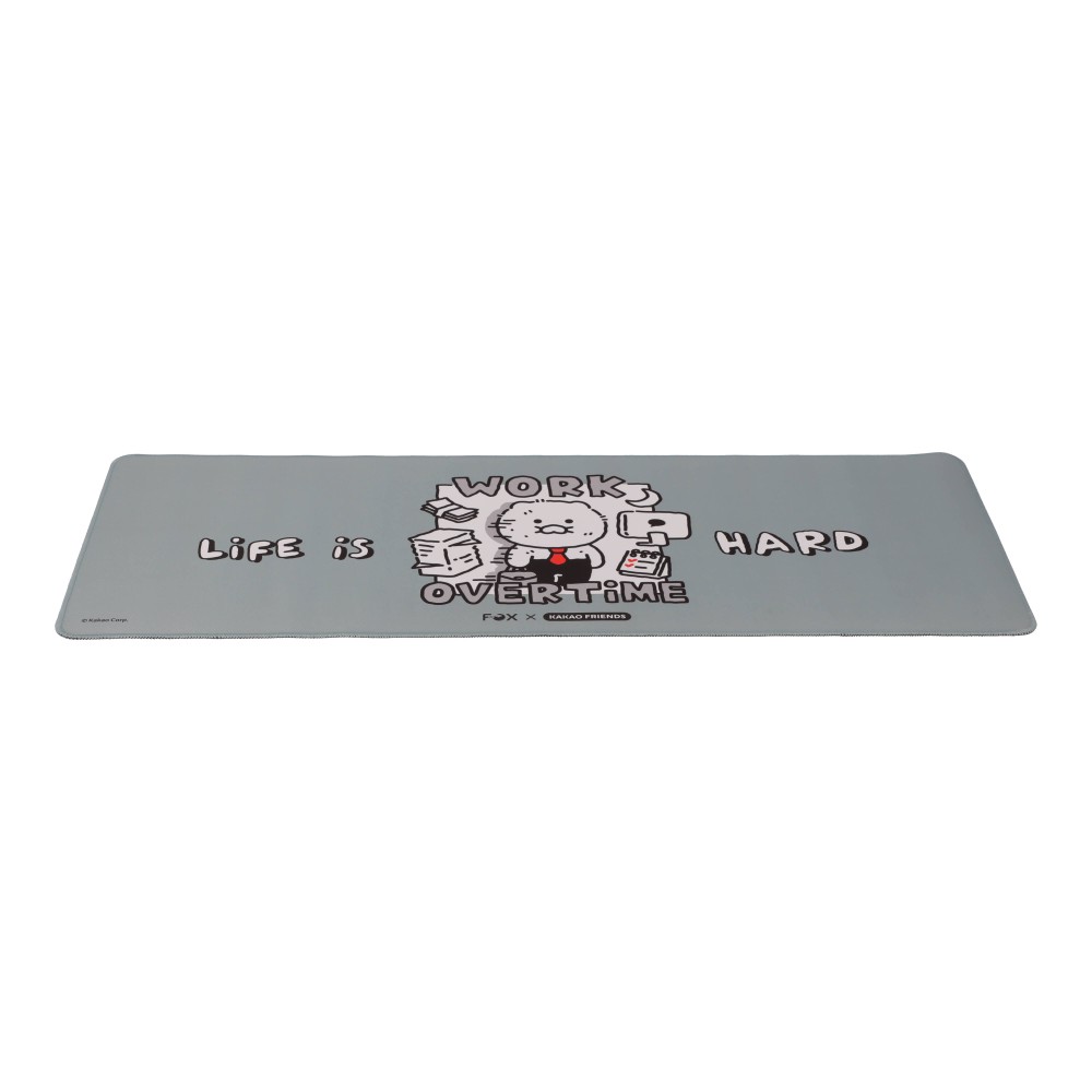 FOX x KAKAO แผ่นรองเมาส์ Desk Mat Life is Hard Gray