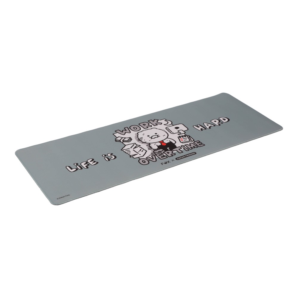 FOX x KAKAO แผ่นรองเมาส์ Desk Mat Life is Hard Gray