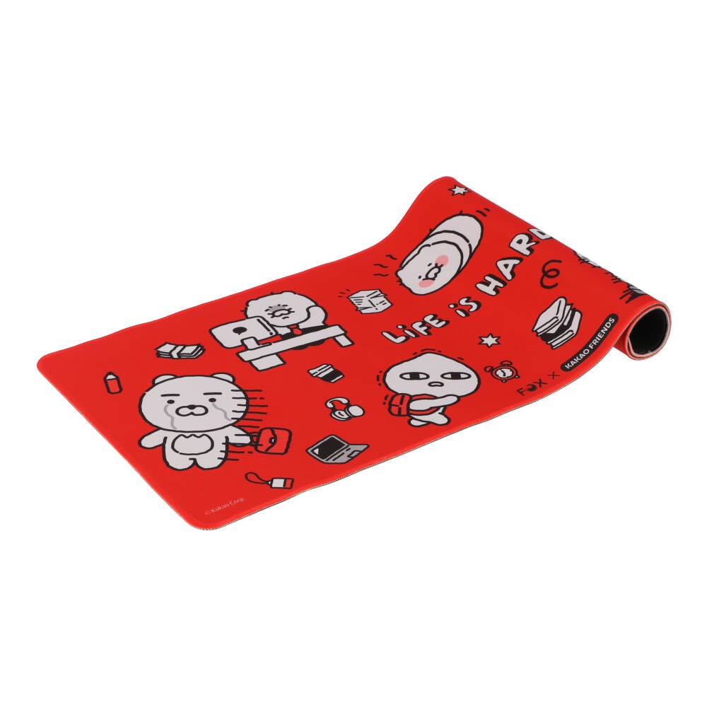 FOX x KAKAO แผ่นรองเมาส์ Desk Mat Life is Hard Red