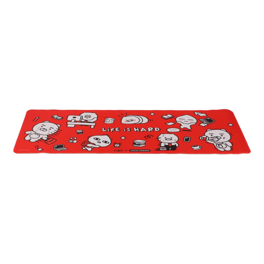 FOX x KAKAO แผ่นรองเมาส์ Desk Mat Life is Hard Red