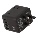 หัวแปลงปลั๊กไฟ FOX Universal Travel Adapter 20W Black