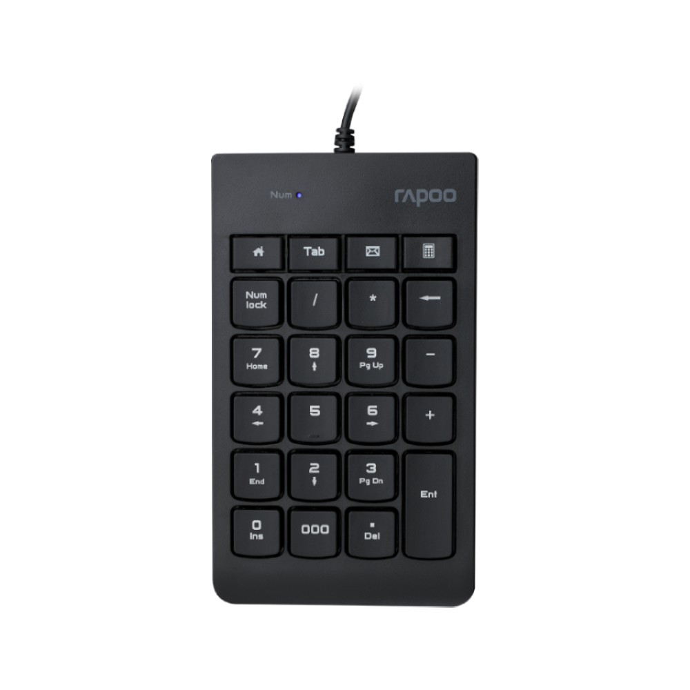 คีย์บอร์ดตัวเลข Rapoo Wired Numeric K10 Black