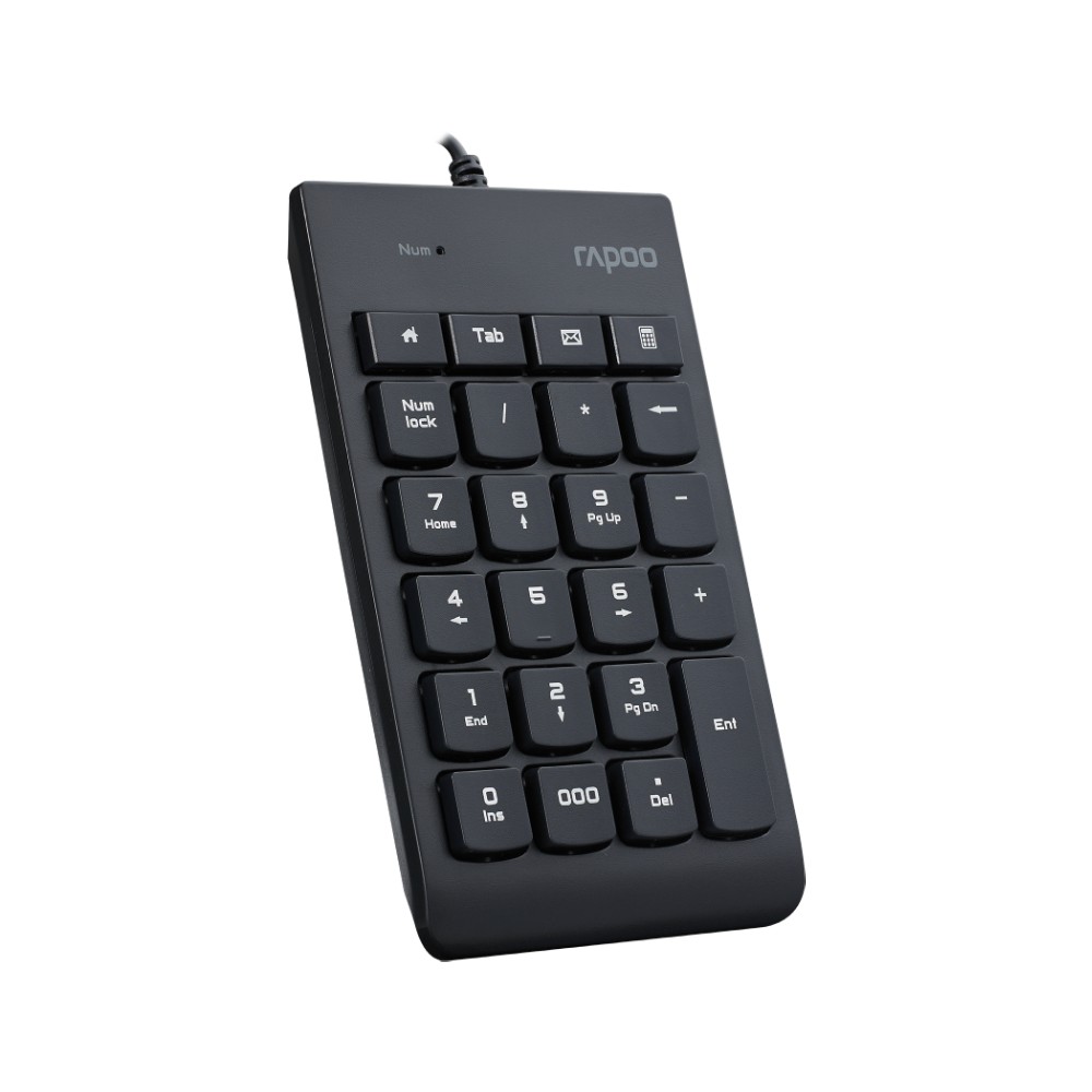 คีย์บอร์ดตัวเลข Rapoo Wired Numeric K10 Black