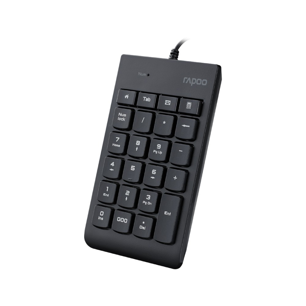 คีย์บอร์ดตัวเลข Rapoo Wired Numeric K10 Black