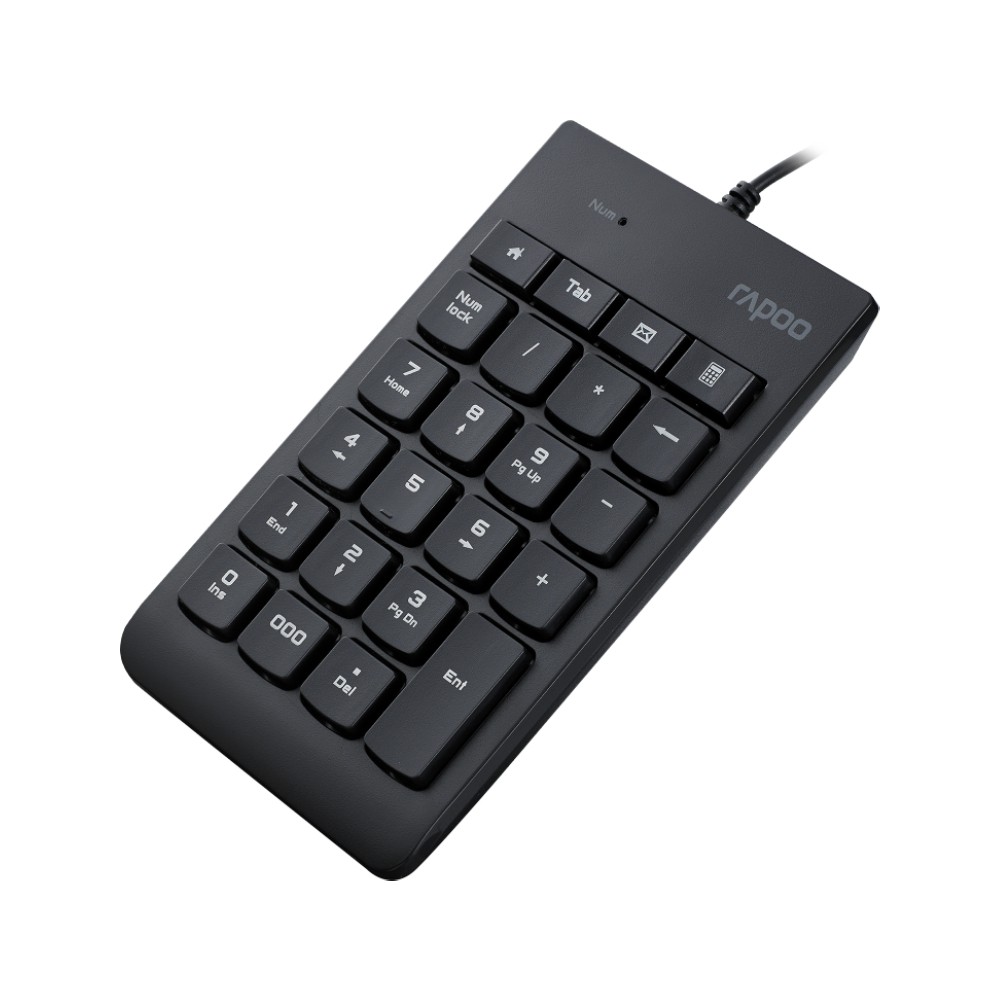 คีย์บอร์ดตัวเลข Rapoo Wired Numeric K10 Black