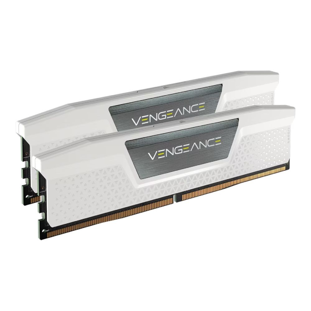 แรมพีซี CORSAIR VENGEANCE 32GB(2x16GB) DDR5 6000MHz CL36 White AMD EXPO & Intel XMP (CMK32GX5M2E6000Z36W)